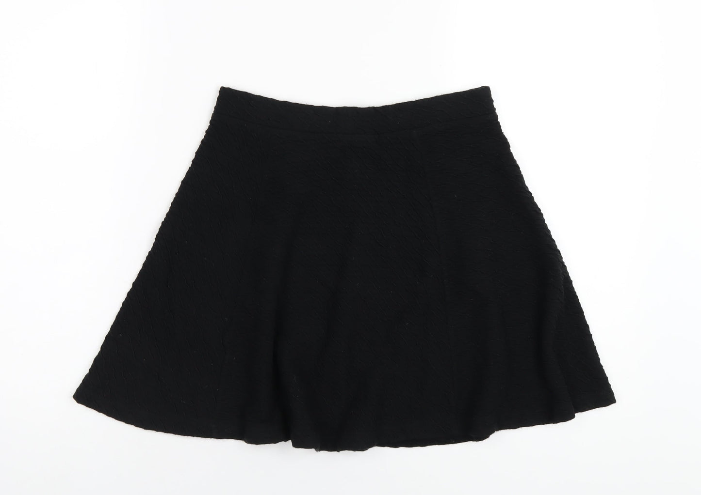 River Island Womens Black Acrylic A-Line Skirt Size 8