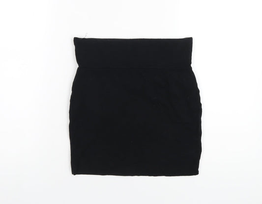Warehouse Womens Black Cotton Straight & Pencil Skirt Size 10