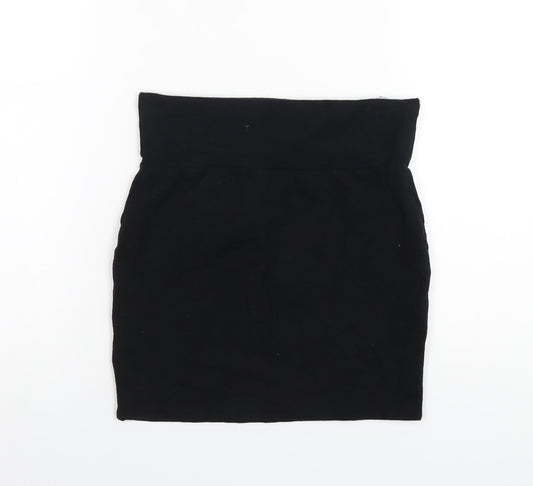 Warehouse Womens Black Cotton Straight & Pencil Skirt Size 10