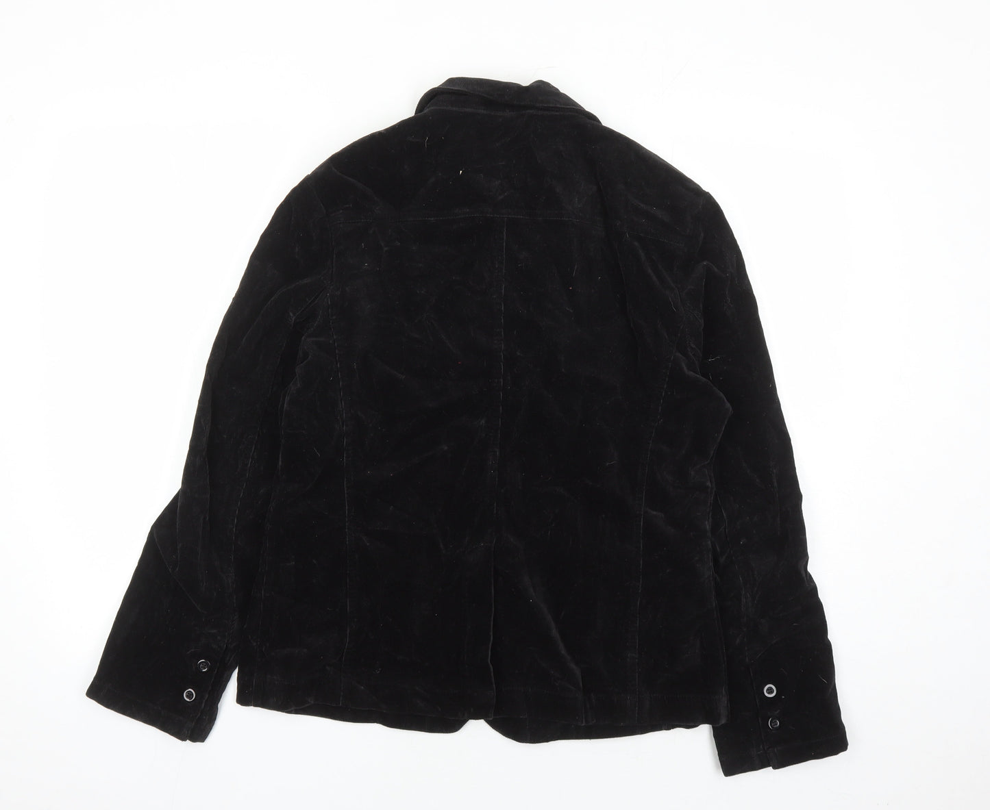 Nienhaus & Lotz Womens Black Jacket Size 14 Button - Pockets