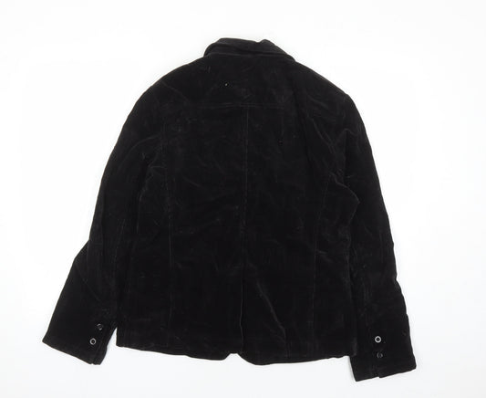 Nienhaus & Lotz Womens Black Jacket Size 14 Button - Pockets
