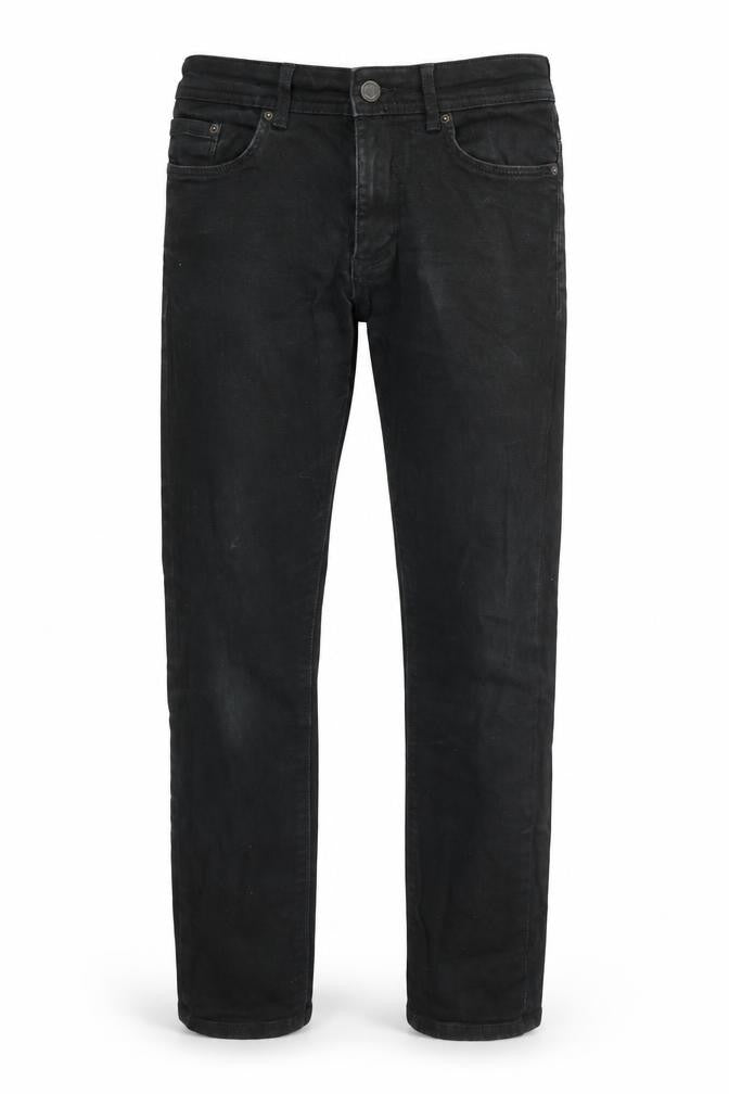 River Island Mens Black Cotton Straight Jeans Size 28 in L30 in Regular Zip - Pockets