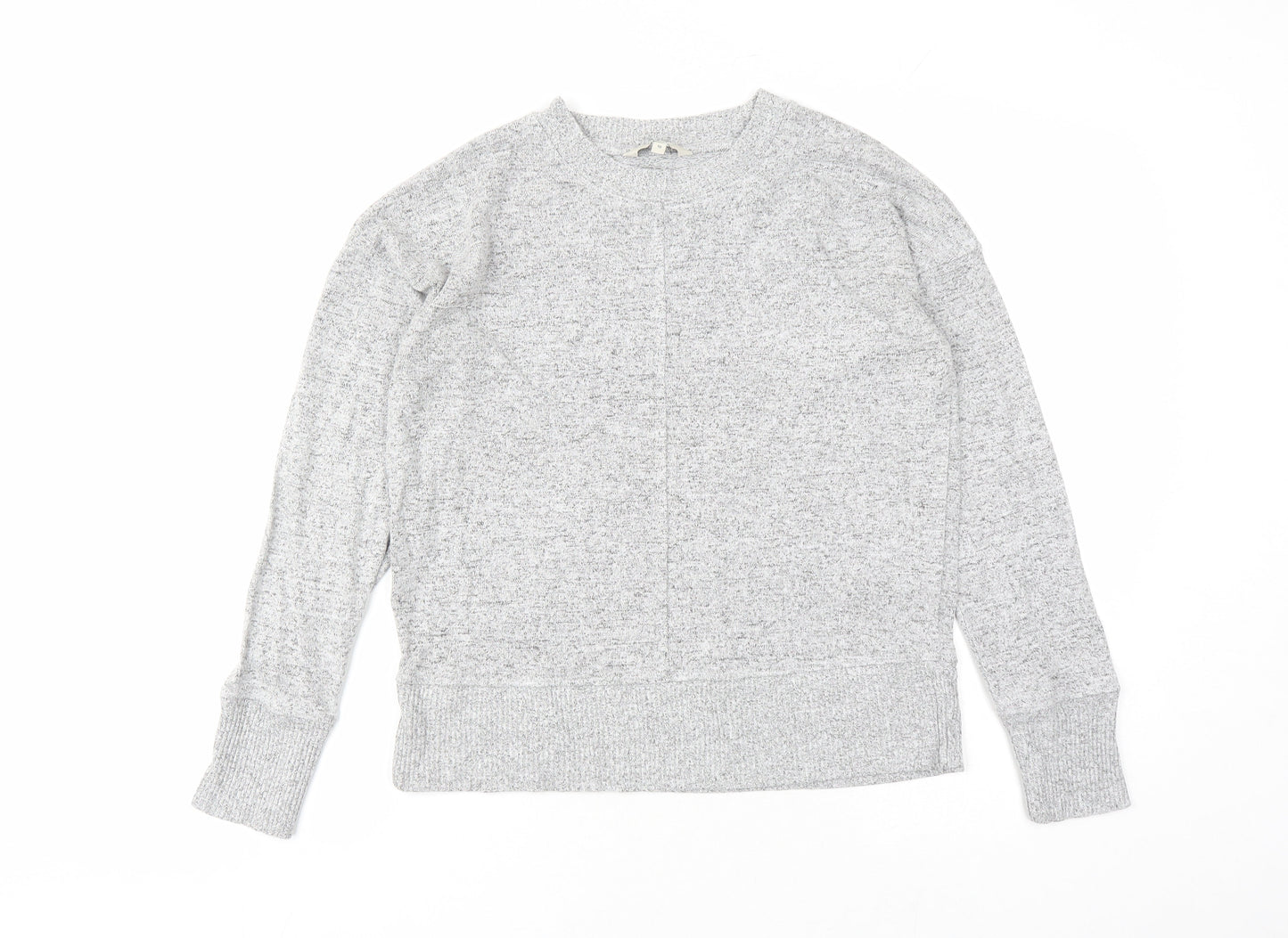 NEXT Womens Grey Round Neck Viscose Pullover Jumper Size 10