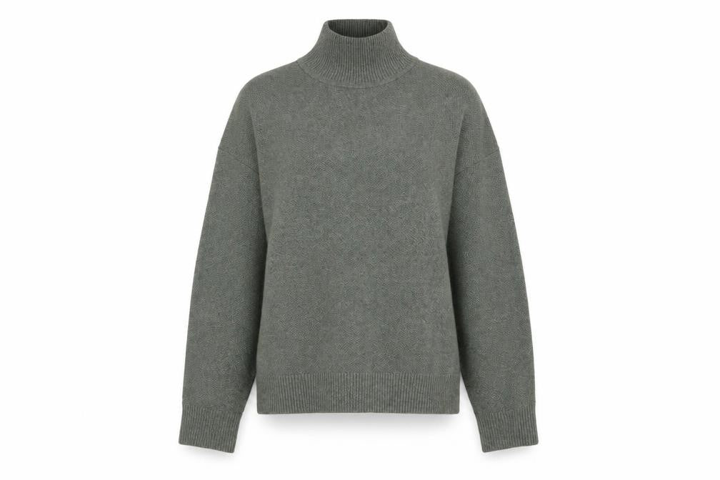 Marks and Spencer Womens Green Mock Neck Polyester Pullover Jumper Size S