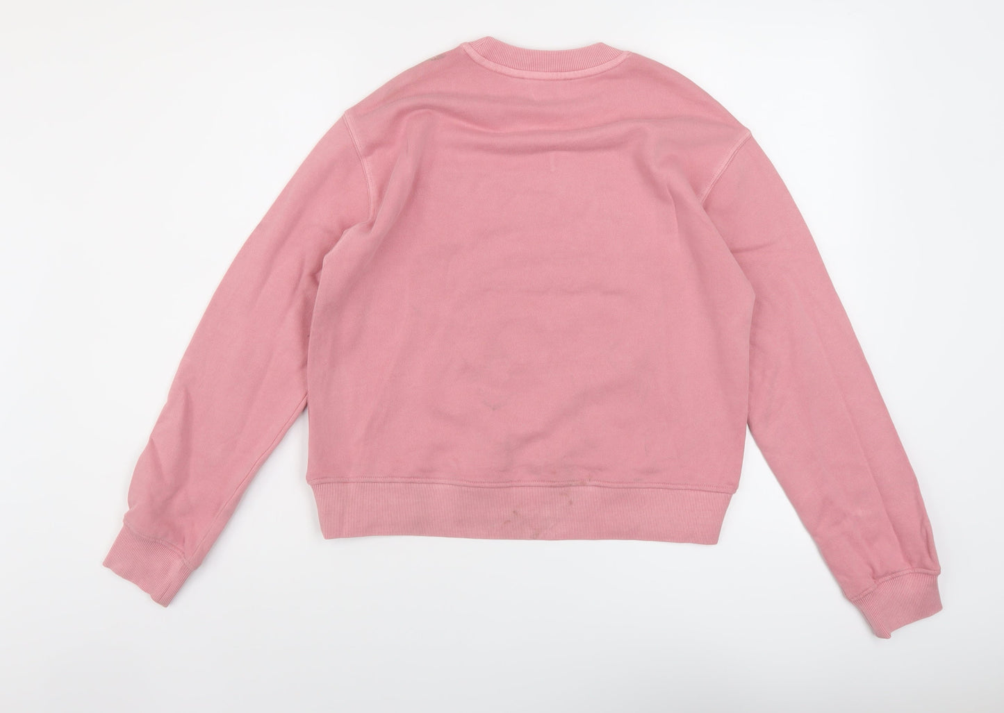 Marks and Spencer Womens Pink Cotton Pullover Sweatshirt Size XS Pullover