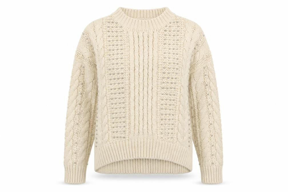 New Look Womens Beige Mock Neck Acrylic Pullover Jumper Size S
