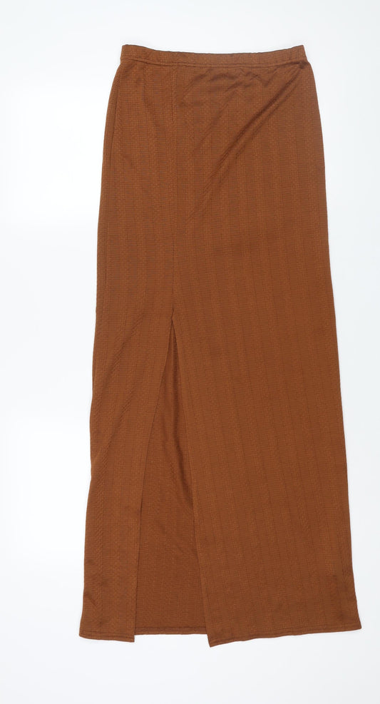 Vetiver Womens Brown Polyester Maxi Skirt Size 12