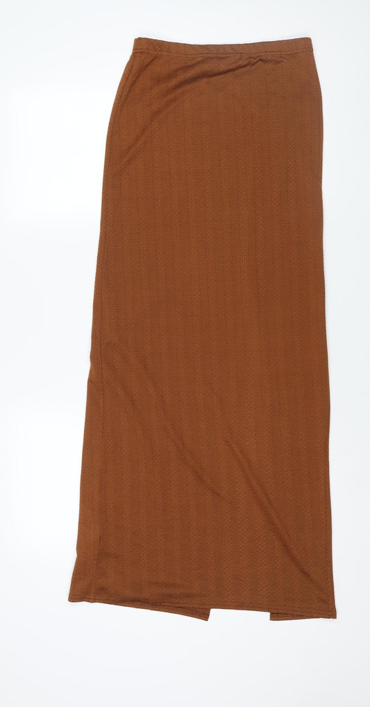 Vetiver Womens Brown Polyester Maxi Skirt Size 12
