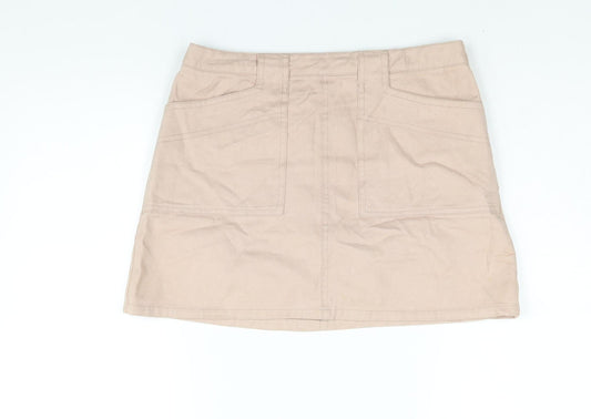 BDG Womens Pink Cotton Mini Skirt Size L Zip