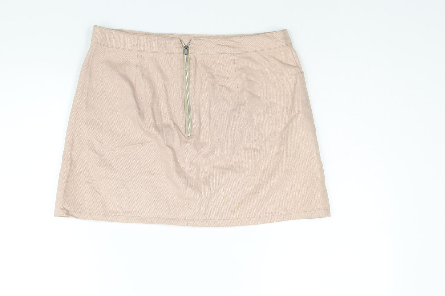 BDG Womens Pink Cotton Mini Skirt Size L Zip