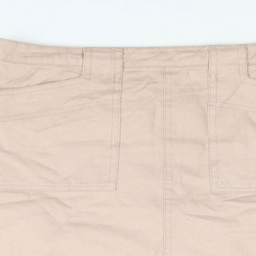 BDG Womens Pink Cotton Mini Skirt Size L Zip
