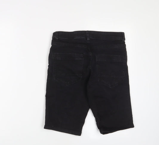 Peacocks Mens Grey Cotton Bermuda Shorts Size 30 in L10 in Regular Zip