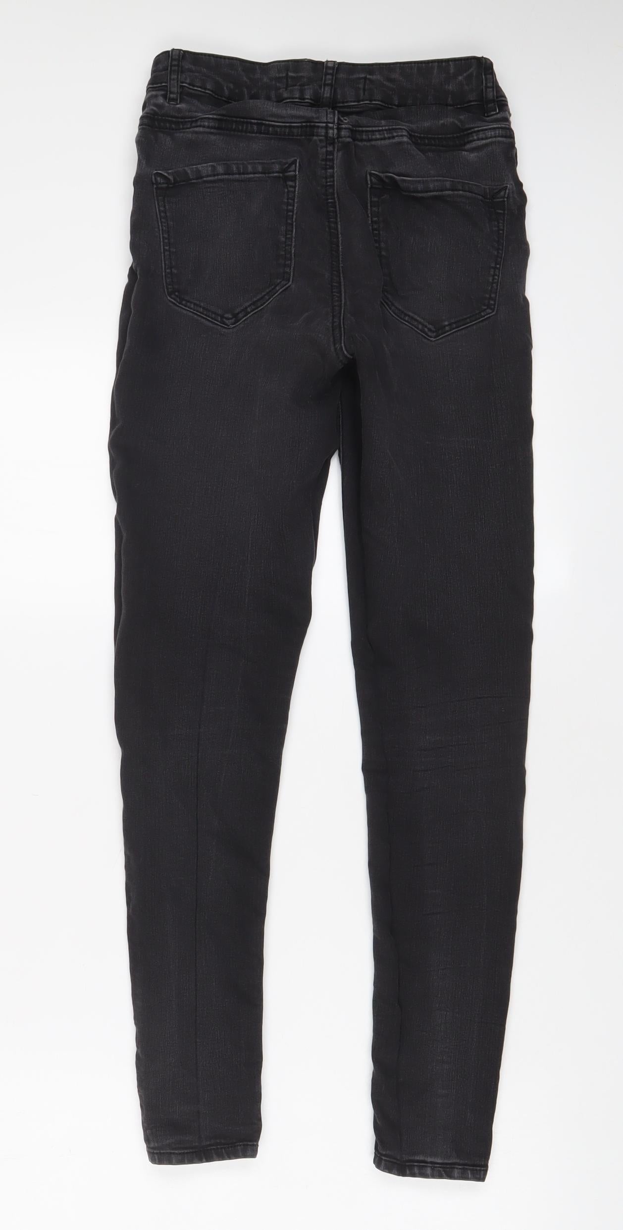 George Womens Black Cotton Skinny Jeans Size 8 L28 in Regular Zip