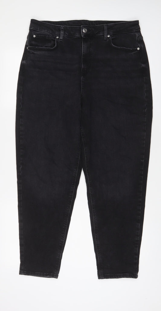 1884 Womens Black Cotton Tapered Jeans Size 32 in L27 in Regular Zip