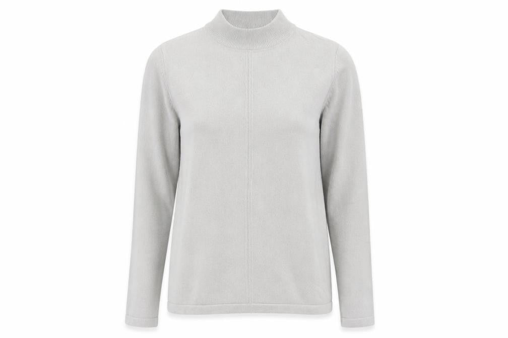 Marks and Spencer Womens Grey Round Neck Acrylic Pullover Jumper Size 14
