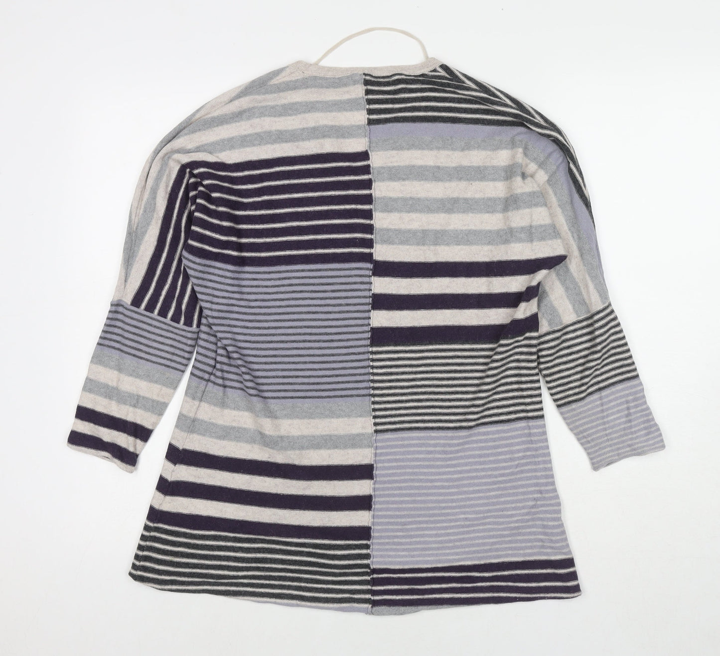 Brantree Womens Multicoloured Round Neck Striped Cotton Pullover Jumper Size XS