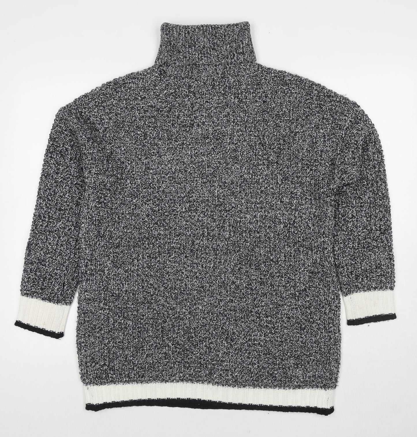 H&M Womens Black Roll Neck Acrylic Pullover Jumper Size S