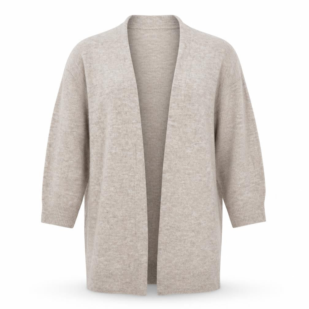 H&M Womens Beige V-Neck Acrylic Cape Jumper Size M
