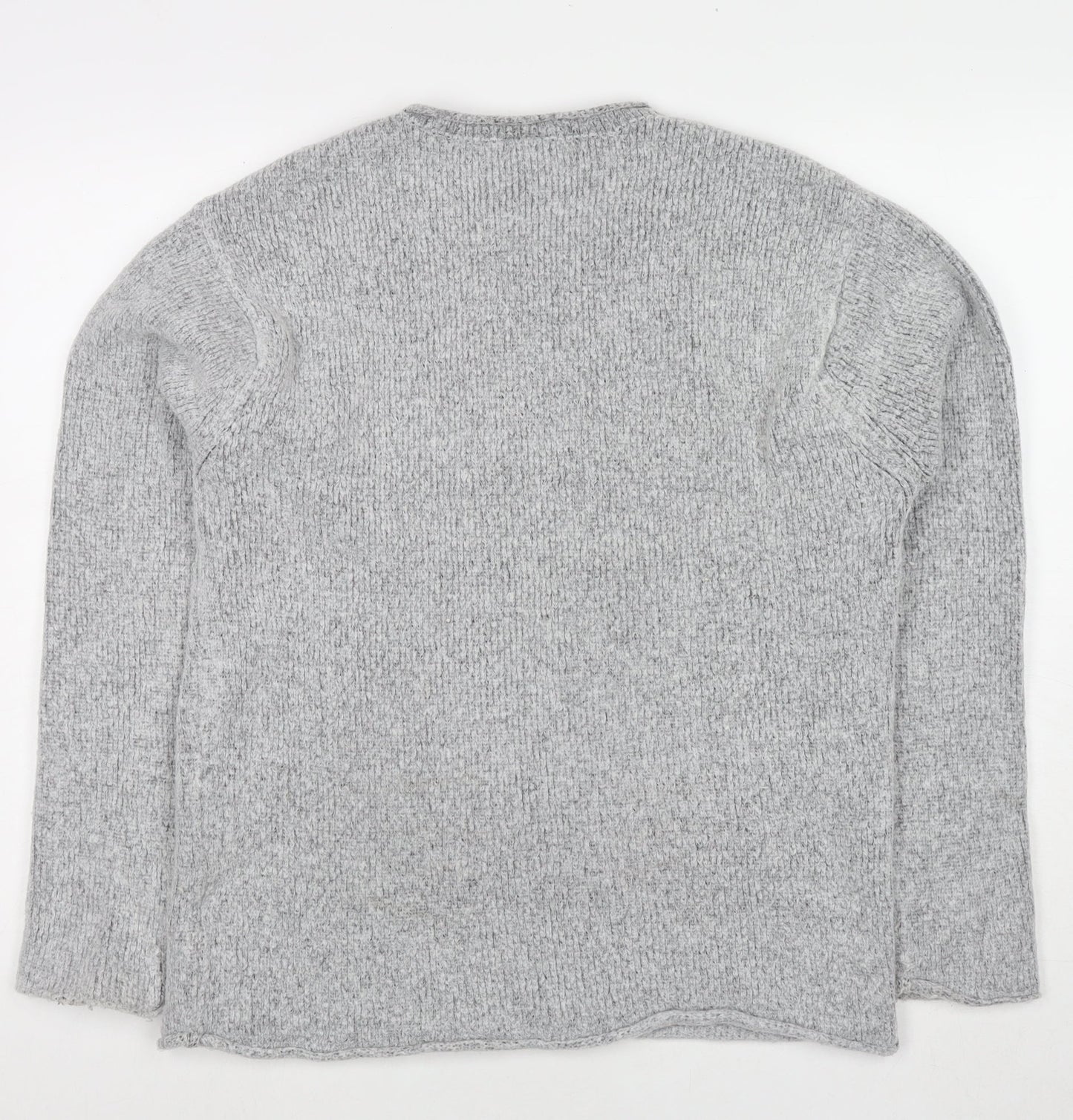 Divided by H&M Womens Grey Round Neck Polyester Pullover Jumper Size S