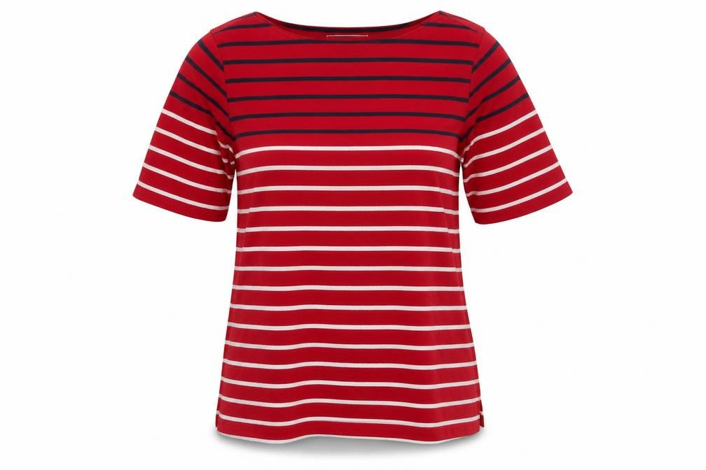 Womens UK Size M Karen Scott Red Cotton T-Shirt