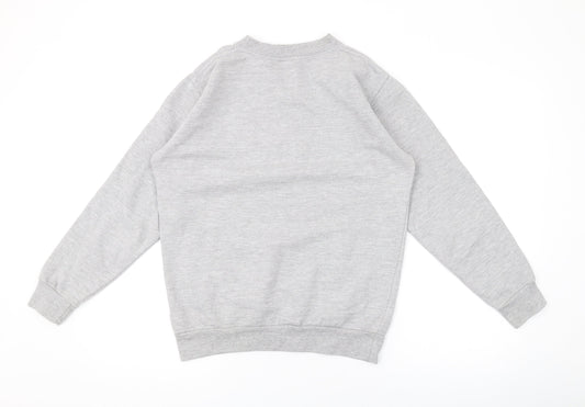 Stars & Stripes Mens Grey Cotton Pullover Sweatshirt Size S - Logo