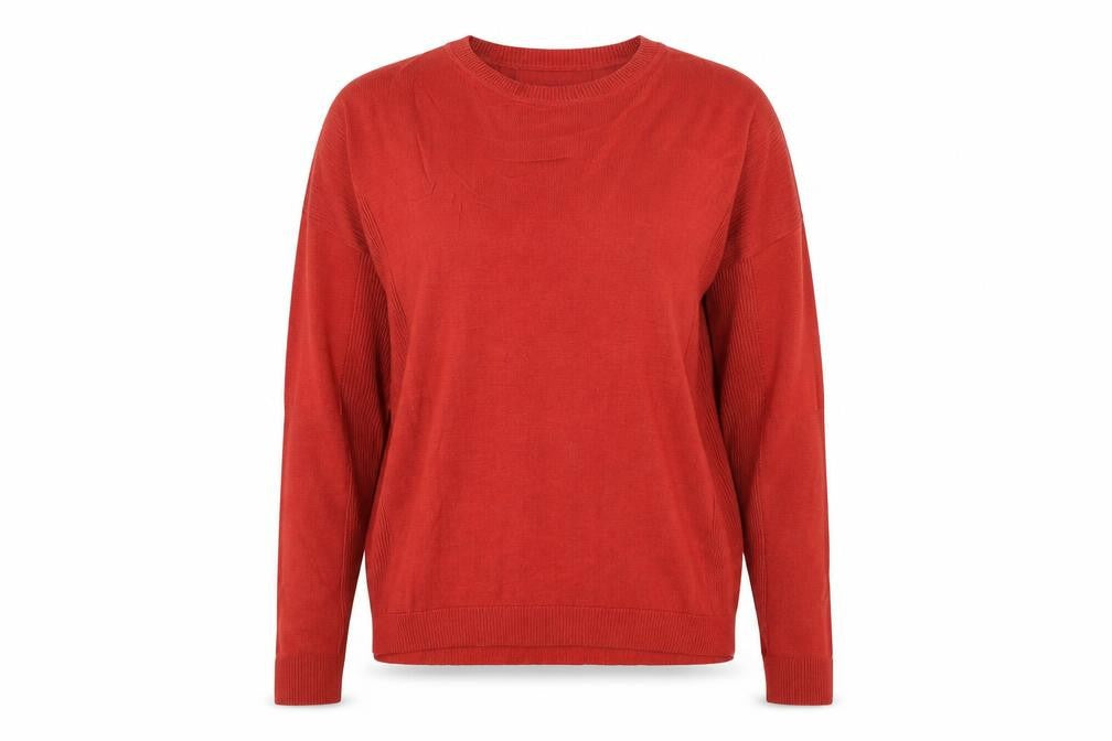 Marks and Spencer Womens Orange Round Neck Acrylic Pullover Jumper Size 14