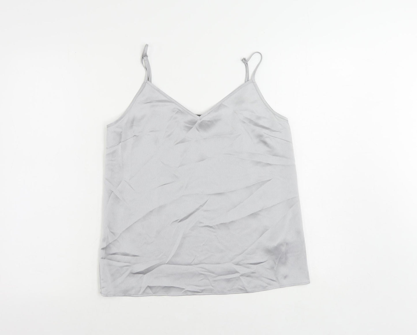 Marks and Spencer Womens Grey Polyester Camisole Tank Size 10 V-Neck