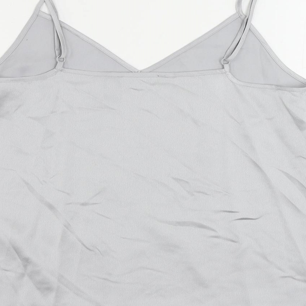 Marks and Spencer Womens Grey Polyester Camisole Tank Size 10 V-Neck