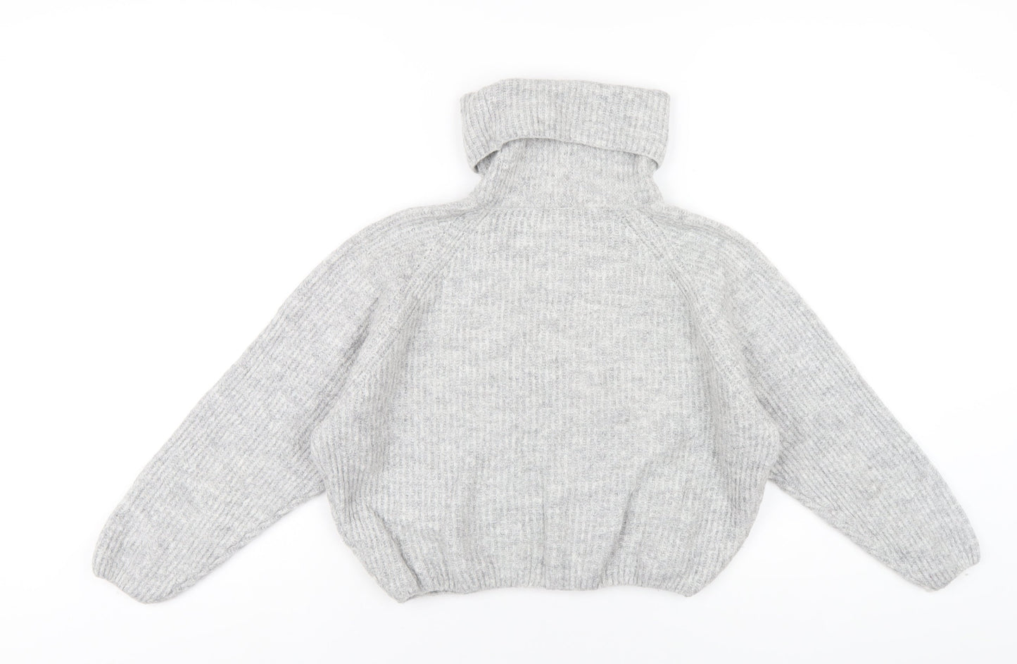 Subduded Womens Grey Roll Neck Acrylic Pullover Jumper One Size