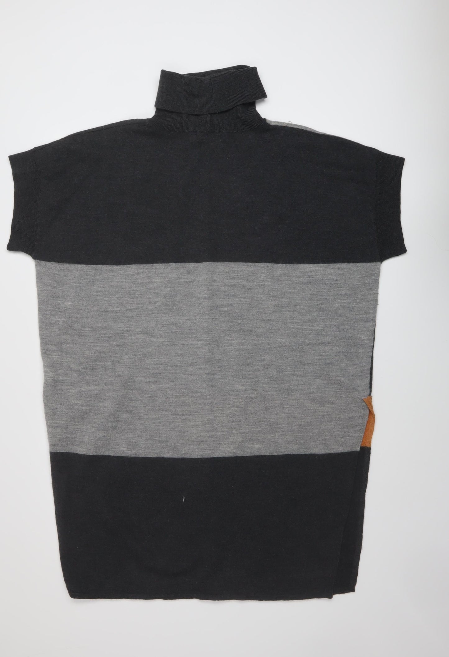 Masai Womens Grey Roll Neck Wool Tunic Jumper Size M