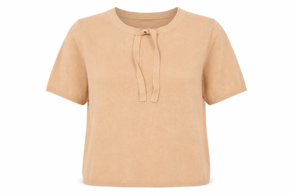 Marks and Spencer Womens Beige Crew Neck Acrylic Pullover Jumper Size 24