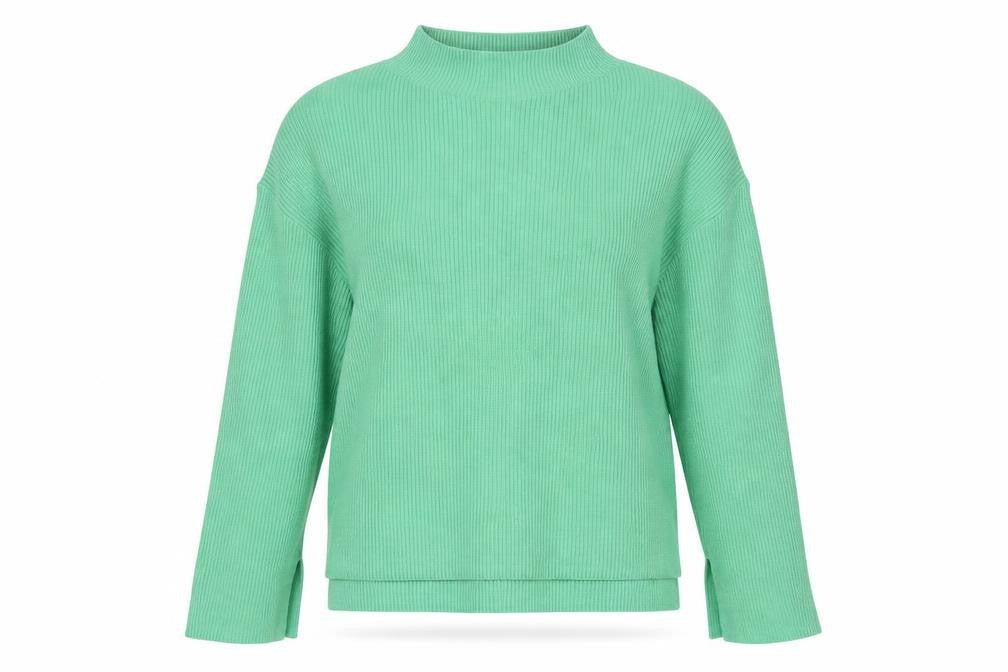 Marks and Spencer Womens Green High Neck Viscose Pullover Jumper Size XS