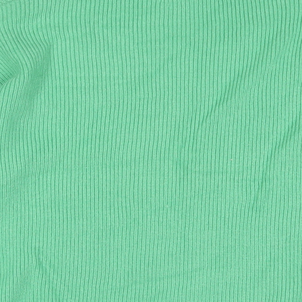 Marks and Spencer Womens Green High Neck Viscose Pullover Jumper Size XS