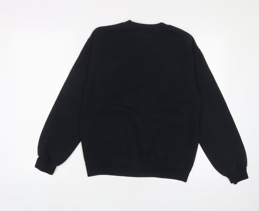 Reasons Womens Black Cotton Pullover Sweatshirt Size S Pullover