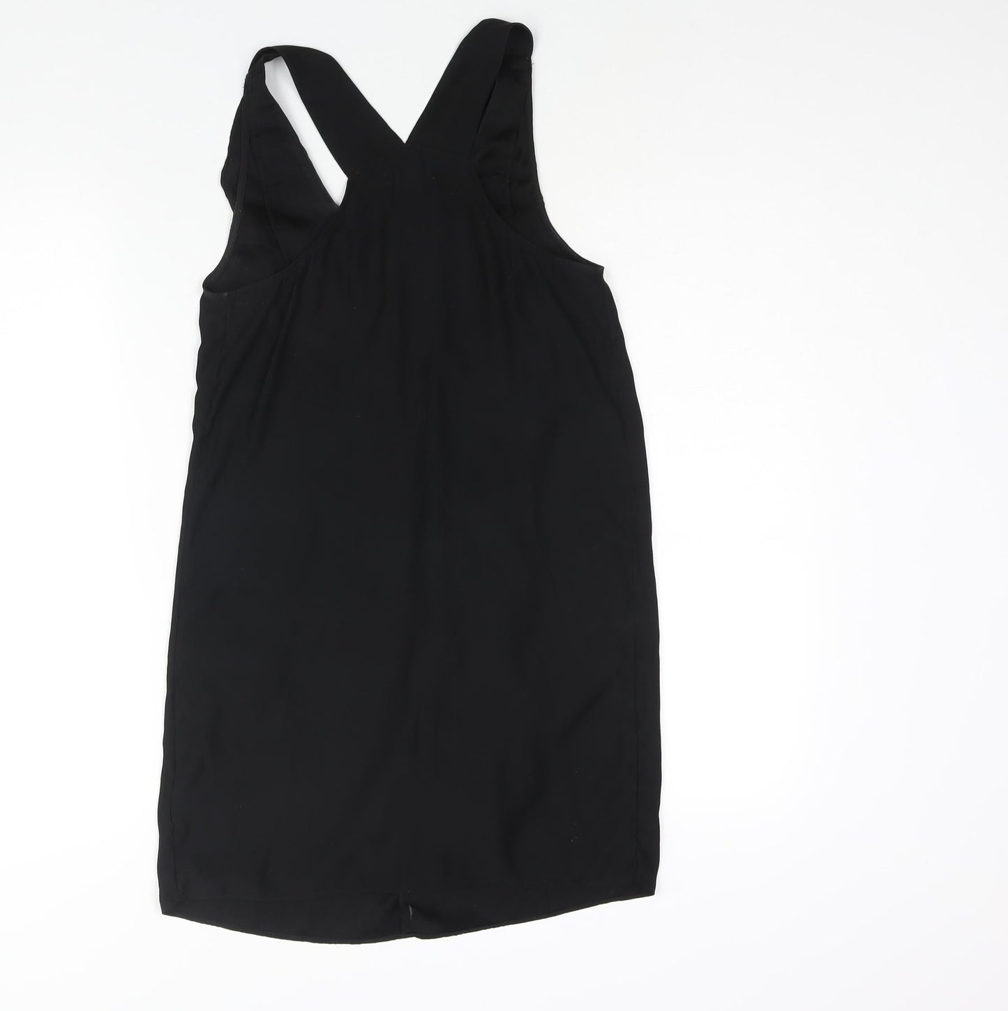 Silence + Noise Womens Black Polyester Mini Size XS V-Neck Pullover - Frill