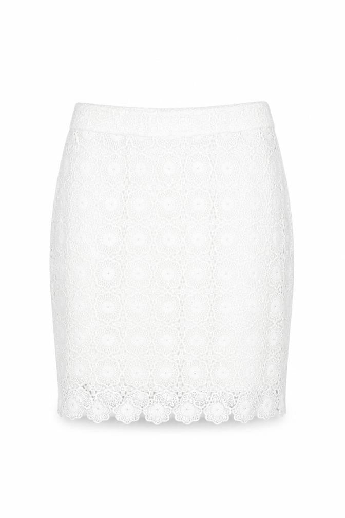 Lipsy Womens White Polyester Straight & Pencil Skirt Size 10 Zip