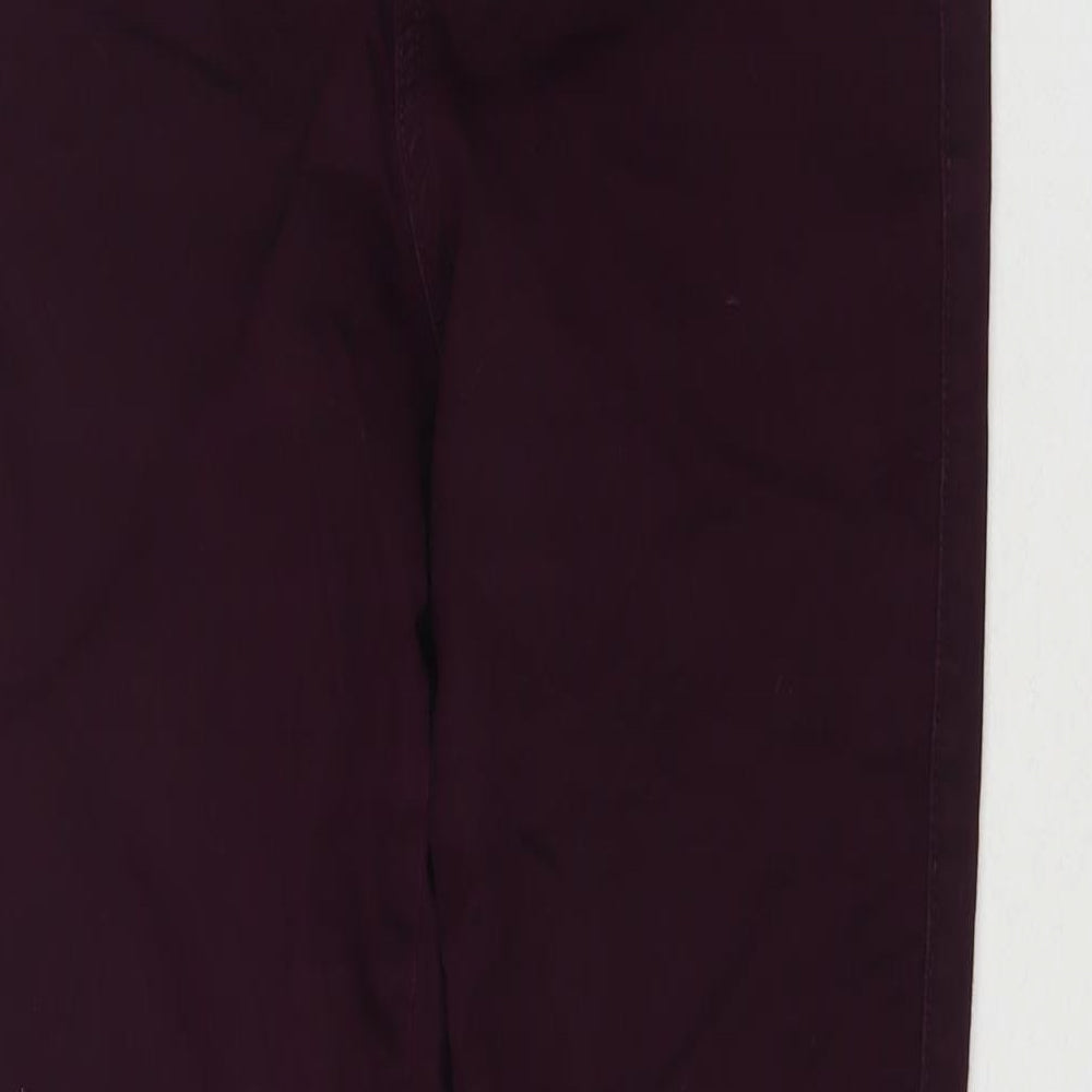 F&F Womens Purple Cotton Skinny Jeans Size 10 L28 in Regular Zip