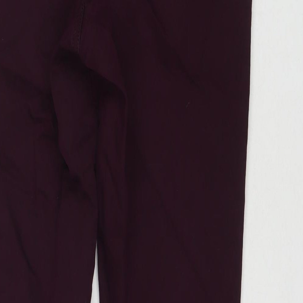 F&F Womens Purple Cotton Skinny Jeans Size 10 L28 in Regular Zip