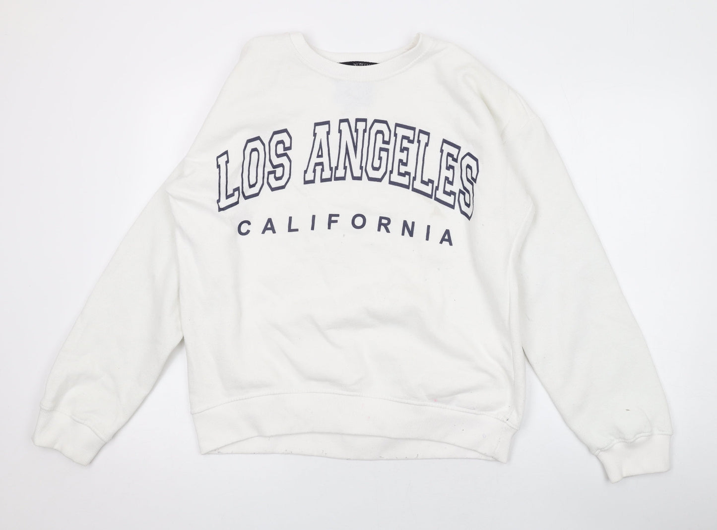 Northwest Womens White Cotton Pullover Sweatshirt Size M Pullover - Los Angeles