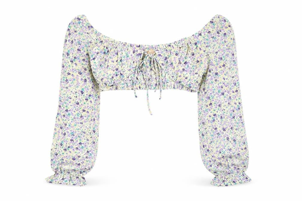 Love Triangle Womens Multicoloured Floral Polyester Basic Blouse Size 8 Sweetheart