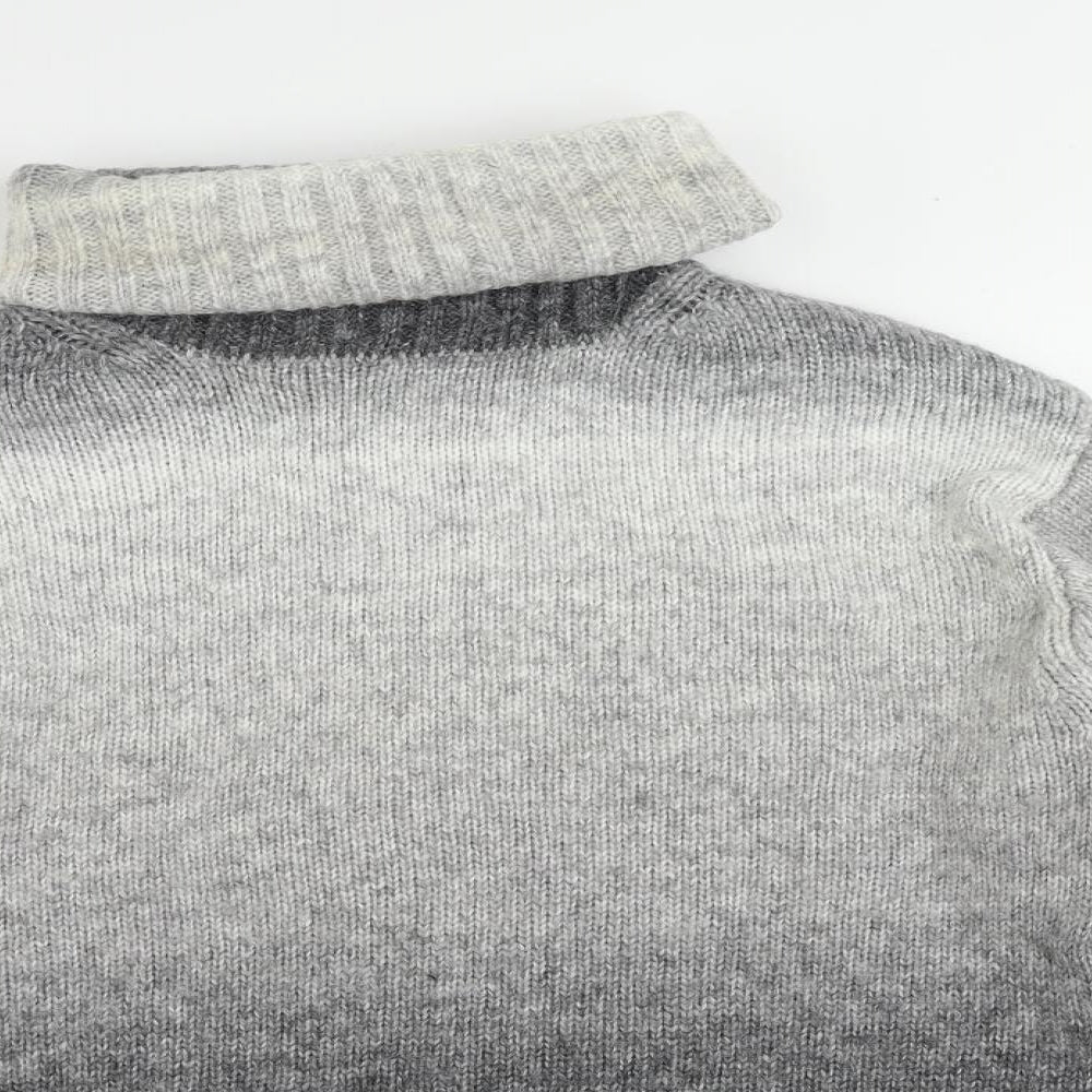 Marks and Spencer Womens Grey Roll Neck Acrylic Pullover Jumper Size S