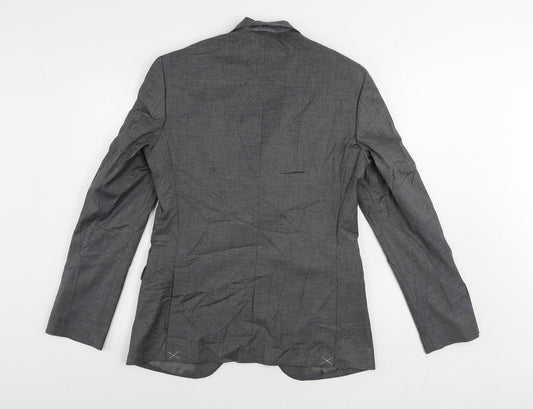 Marks and Spencer Mens Grey Polyester Jacket Suit Jacket Size 38 Regular