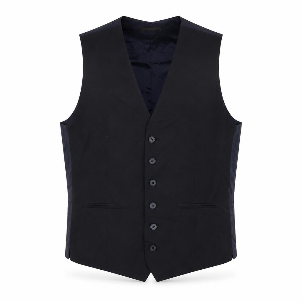 Marks and Spencer Mens Blue Polyester Jacket Suit Waistcoat Size 36 Regular