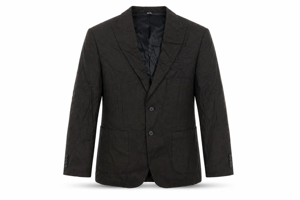 Marks and Spencer Mens Brown Geometric Linen Jacket Suit Jacket Size 40 Regular