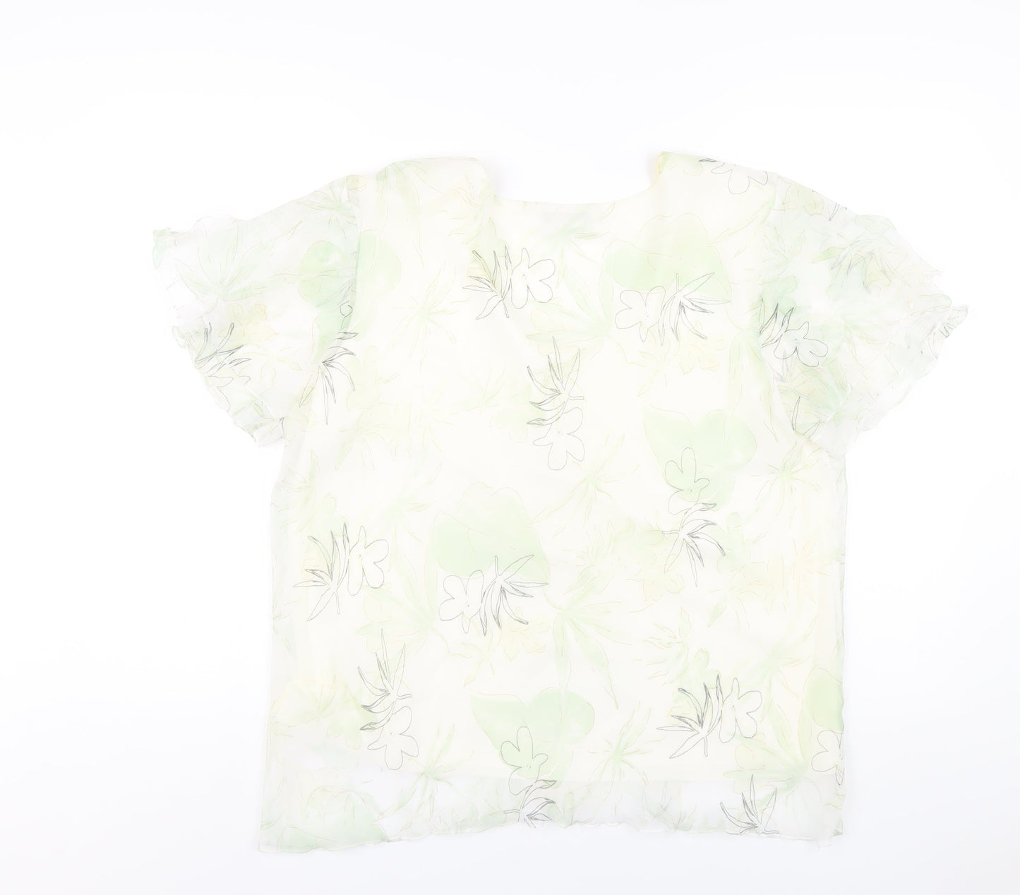 Soul Womens Multicoloured Floral Polyester Basic T-Shirt Size 20 V-Neck