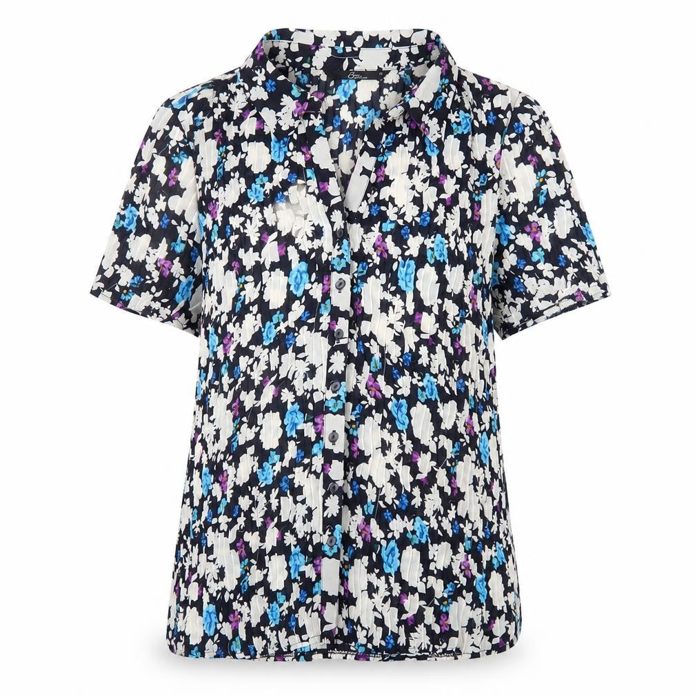 Bonmarché Womens Multicoloured Floral Polyester Basic Button-Up Size 22 Collared