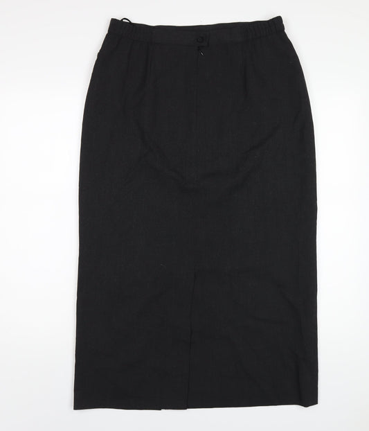 Fisser Womens Grey Polyester Straight & Pencil Skirt Size 14 Zip