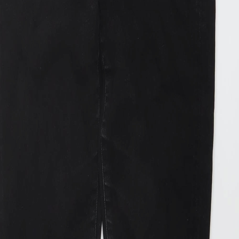 7 For All Mankind Womens Black Cotton Skinny Jeans Size 29 in L29 in Regular Button