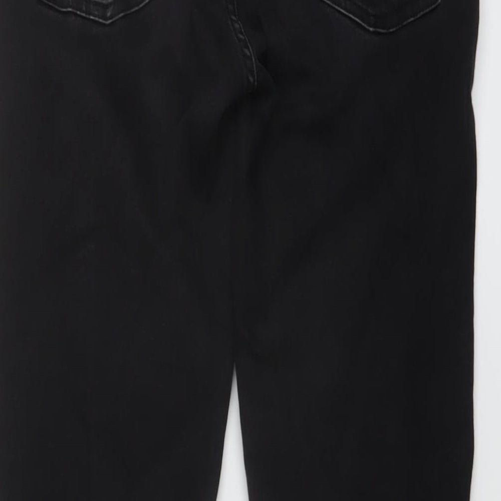 7 For All Mankind Womens Black Cotton Skinny Jeans Size 29 in L29 in Regular Button