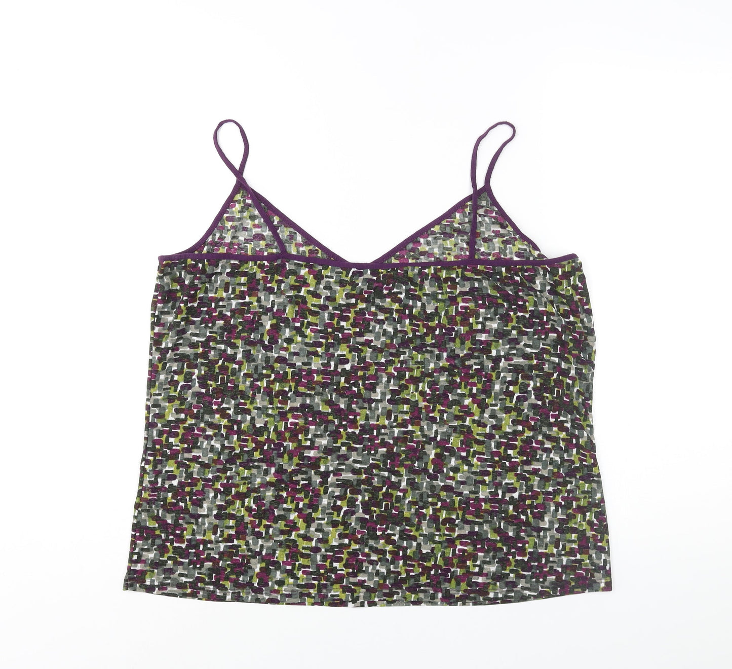Per Una Womens Multicoloured Geometric Polyester Camisole Tank Size 22 V-Neck